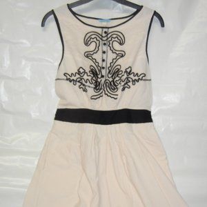 Anthropologie - Liefnotes Dress, Ivory and Black = Size S